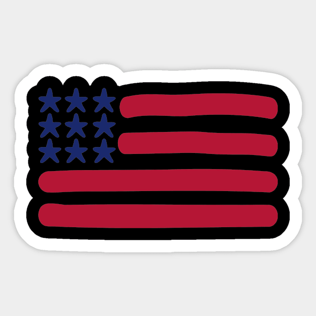 USA Flag Sticker by Designzz